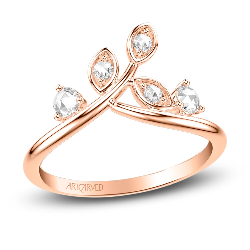 ArtCarved Rose-Cut Diamond Anniversary Band 1/5 ct tw 14K Rose Gold KHMAfZWm
