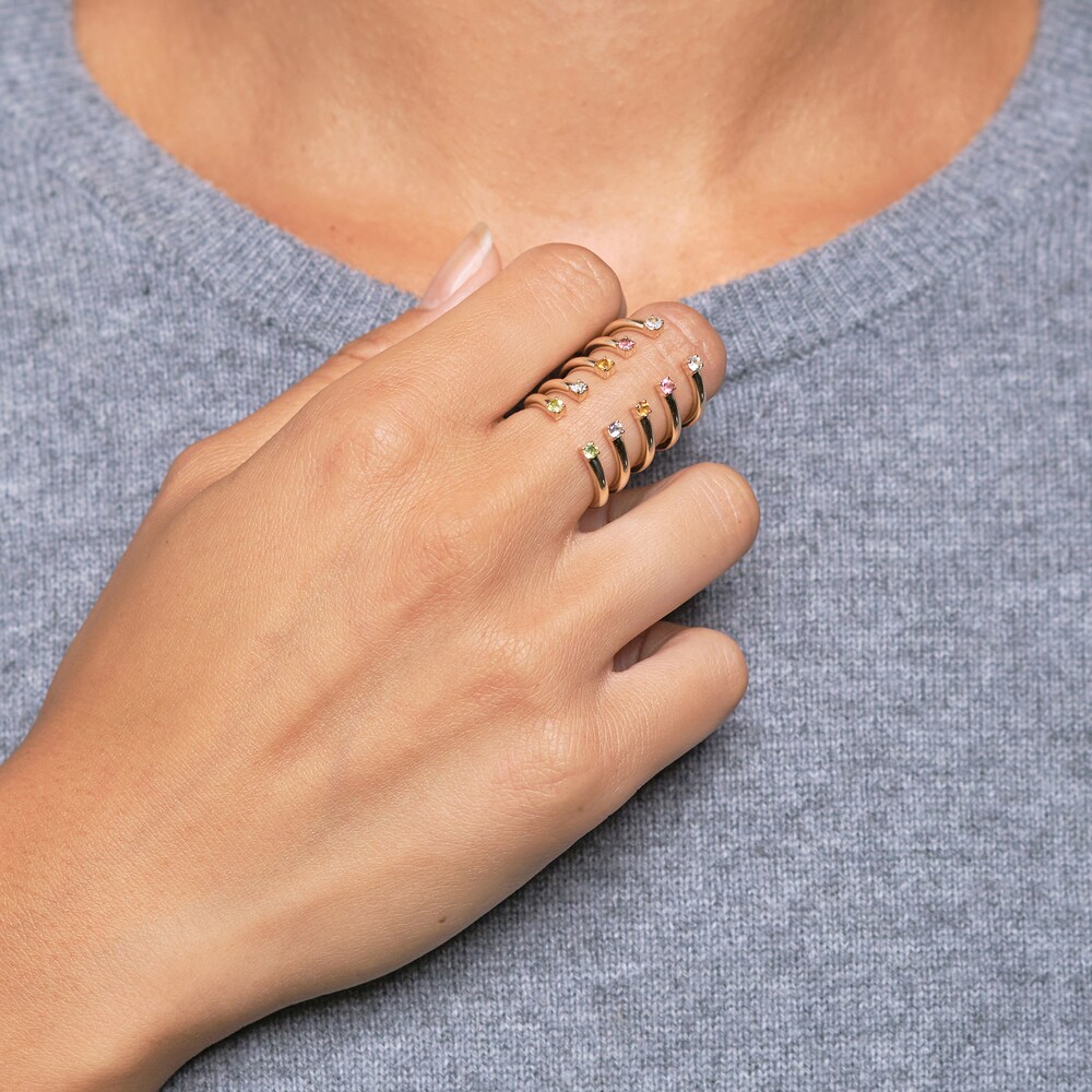 Juliette Maison Natural Garnet Cuff Ring 10K White Gold KMAuBcvd Juliette Maison Natural Garnet Cuff Ring 10K White Gold KMAuBcvd