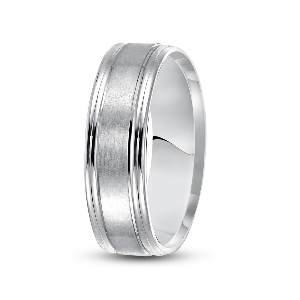 Matte Wedding Band 14K White Gold KNdD2jr9 Matte Wedding Band 14K White Gold KNdD2jr9
