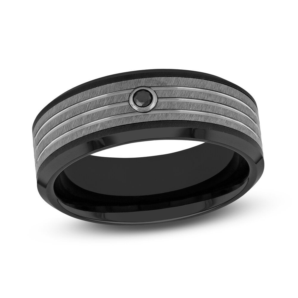 Diamond Wedding Band 1/20 ct tw Round Tungsten KQFCbqd6