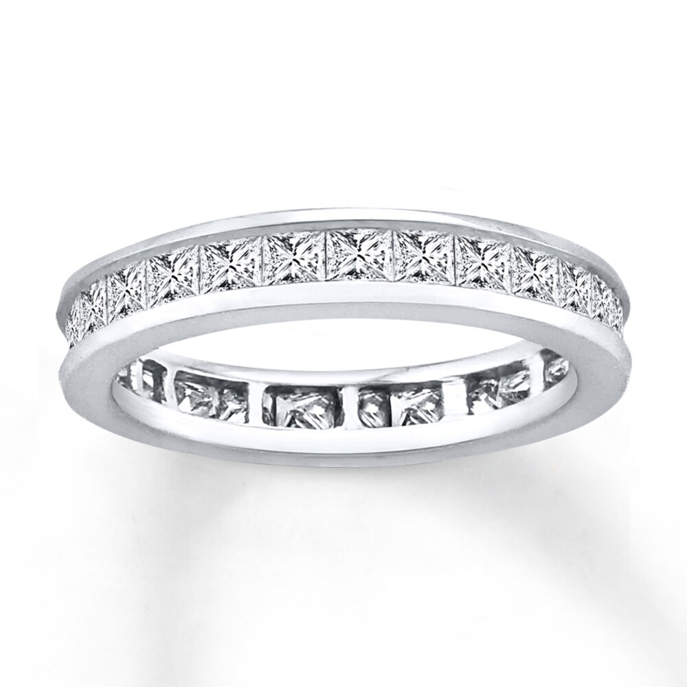 Diamond Eternity Band 2 ct tw Princess-cut 14K White Gold KSV4AkQU Diamond Eternity Band 2 ct tw Princess-cut 14K White Gold KSV4AkQU