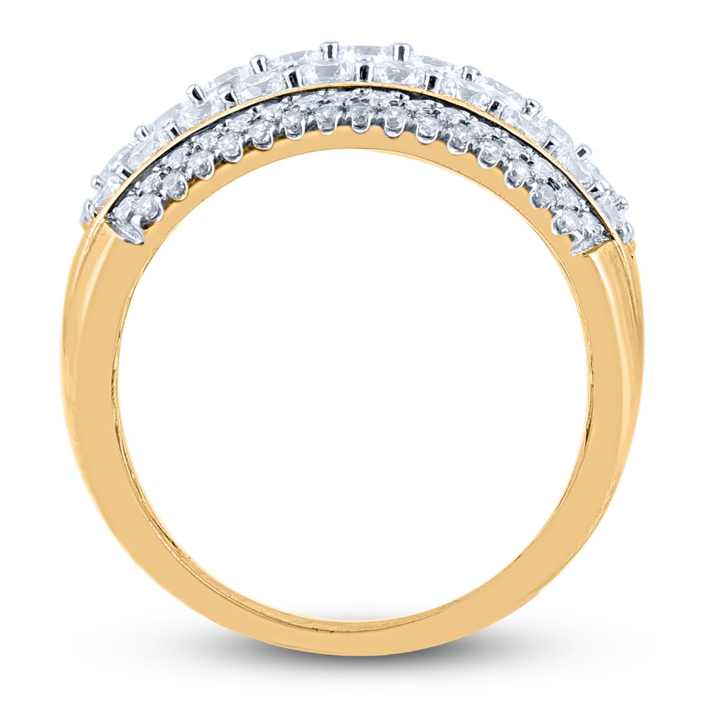 Diamond Multi-Row Anniversary Band 2 ct tw Round 14K Yellow Gold KVNtYPUH Diamond Multi-Row Anniversary Band 2 ct tw Round 14K Yellow Gold KVNtYPUH