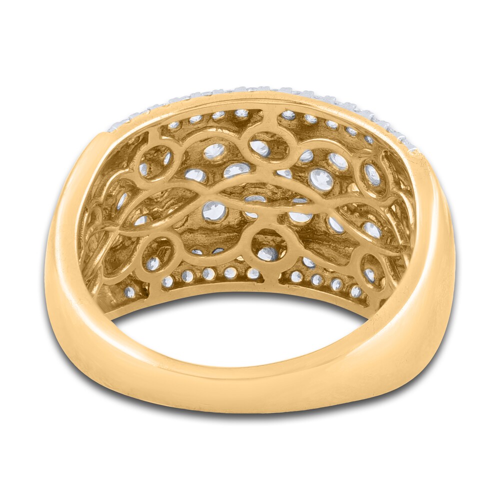 Diamond Multi-Row Anniversary Band 2 ct tw Round 14K Yellow Gold KVNtYPUH Diamond Multi-Row Anniversary Band 2 ct tw Round 14K Yellow Gold KVNtYPUH