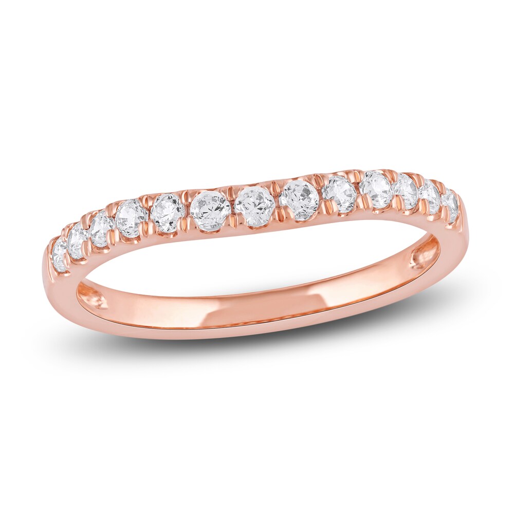 Diamond Contour Wedding Band 1/3 ct tw Round 14K Rose Gold KbXg33Ir Diamond Contour Wedding Band 1/3 ct tw Round 14K Rose Gold KbXg33Ir