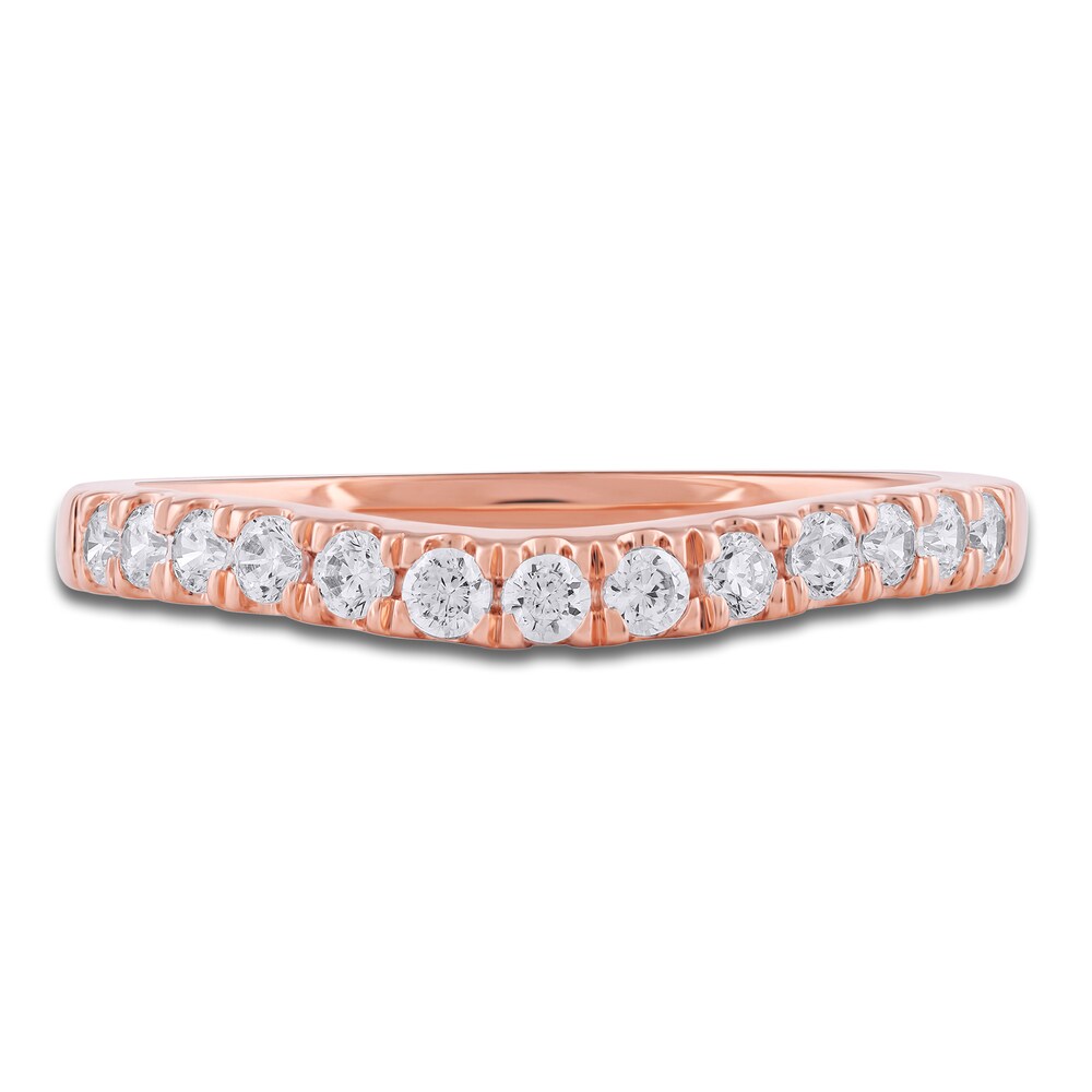 Diamond Contour Wedding Band 1/3 ct tw Round 14K Rose Gold KbXg33Ir Diamond Contour Wedding Band 1/3 ct tw Round 14K Rose Gold KbXg33Ir