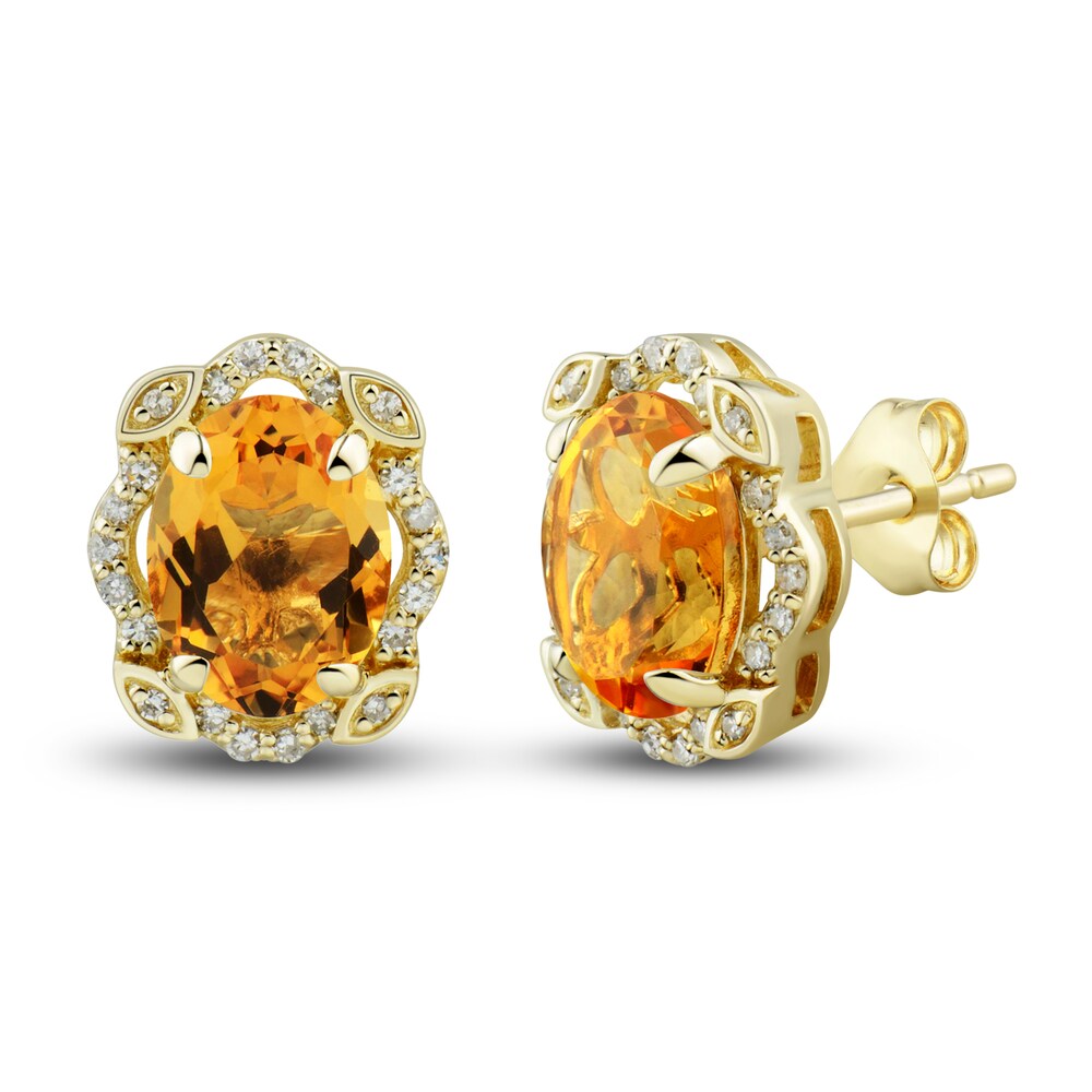 Natural Citrine Ring, Earring & Necklace Set 1/3 ct tw Diamonds 10K Yellow Gold KgUN9CCp Natural Citrine Ring, Earring & Necklace Set 1/3 ct tw Diamonds 10K Yellow Gold KgUN9CCp