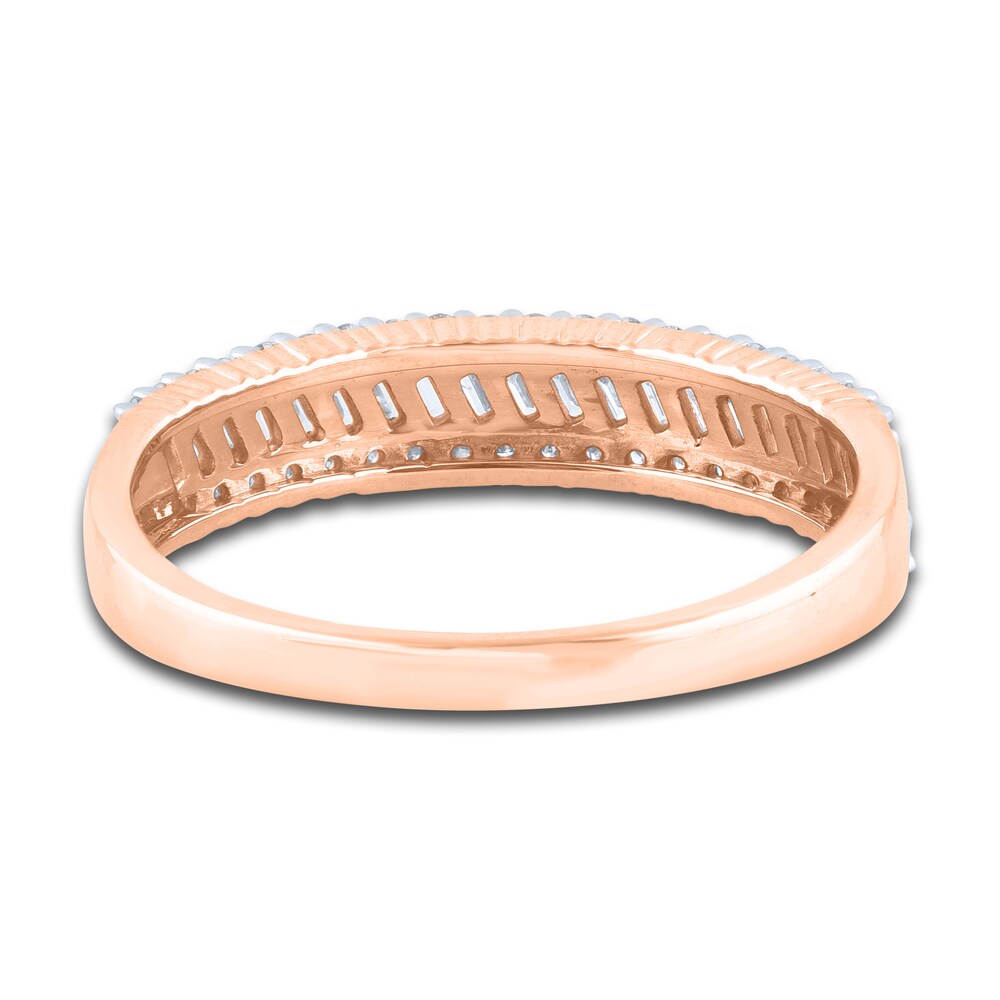 Diamond Slant Anniversary Band 1/2 ct tw Baguette/Round 14K Rose Gold KgxRY3d2 Diamond Slant Anniversary Band 1/2 ct tw Baguette/Round 14K Rose Gold KgxRY3d2