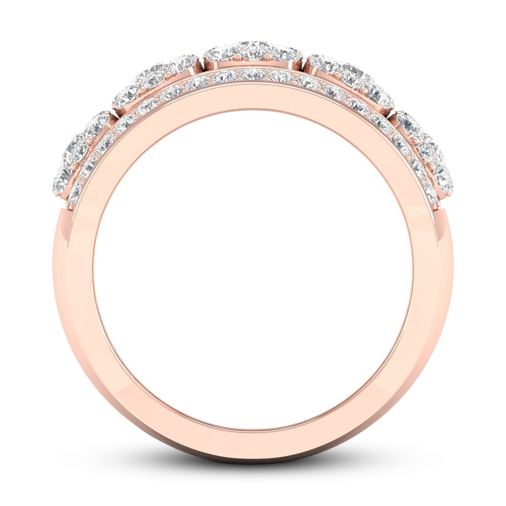 Diamond Anniversary Ring 1-1/5 ct tw 14K Rose Gold KhpsH4DT Diamond Anniversary Ring 1-1/5 ct tw 14K Rose Gold KhpsH4DT