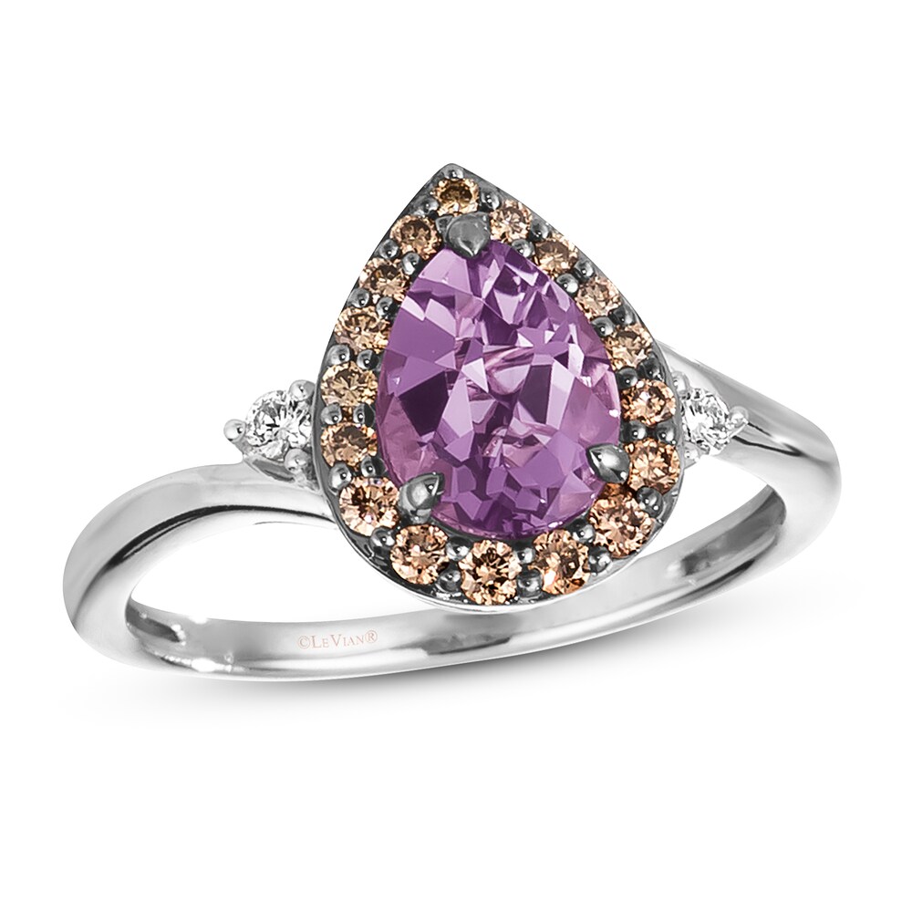 Le Vian Natural Amethyst Ring 1/4 ct tw Diamonds 14K Vanilla Gold Kj13FUuf Le Vian Natural Amethyst Ring 1/4 ct tw Diamonds 14K Vanilla Gold Kj13FUuf