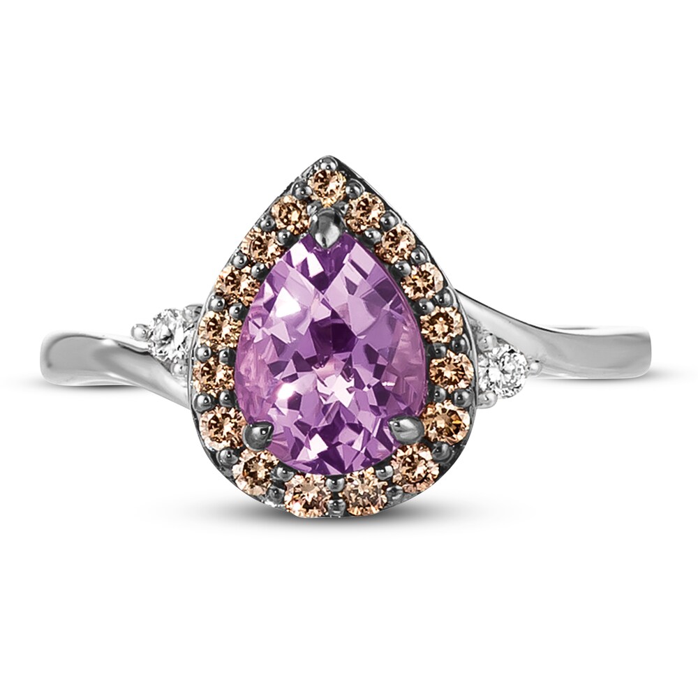 Le Vian Natural Amethyst Ring 1/4 ct tw Diamonds 14K Vanilla Gold Kj13FUuf Le Vian Natural Amethyst Ring 1/4 ct tw Diamonds 14K Vanilla Gold Kj13FUuf