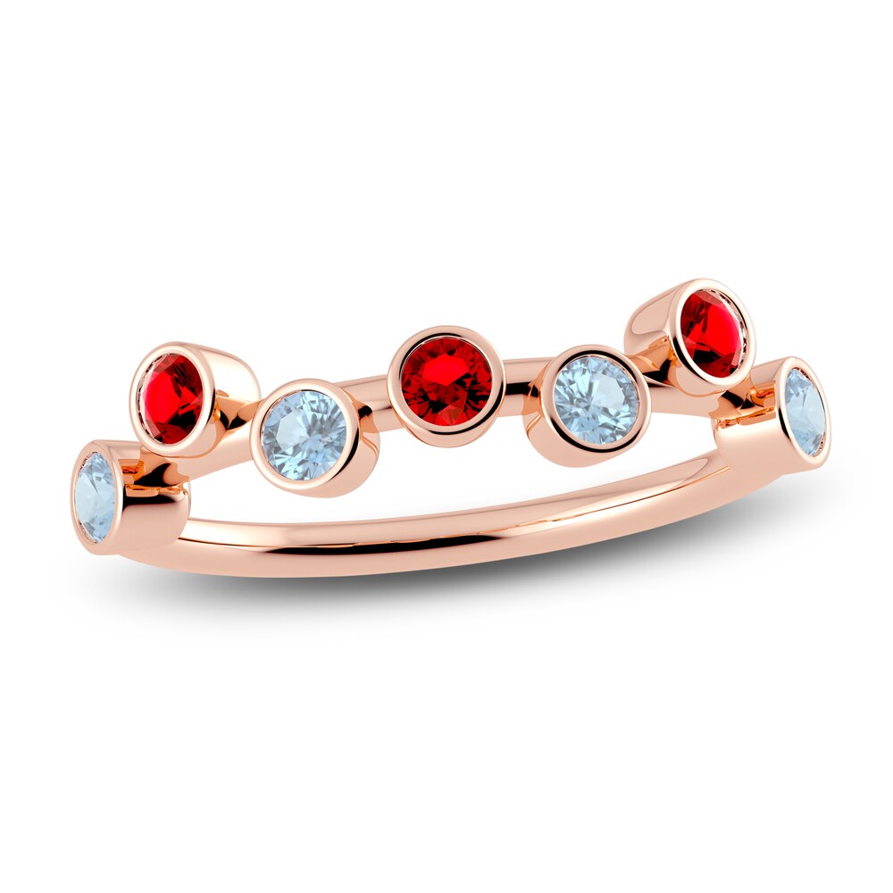 Juliette Maison Natural Ruby & Natural Aquamarine Ring 10K Rose Gold KtUmY1Ng Juliette Maison Natural Ruby & Natural Aquamarine Ring 10K Rose Gold KtUmY1Ng