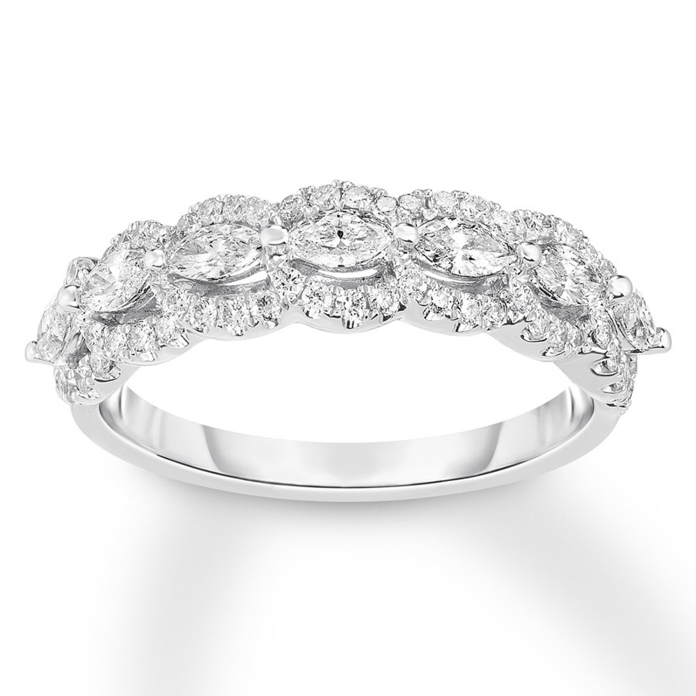 Diamond Ring 3/4 ct tw Marquise/Round 14K White Gold KxD9oDdq Diamond Ring 3/4 ct tw Marquise/Round 14K White Gold KxD9oDdq