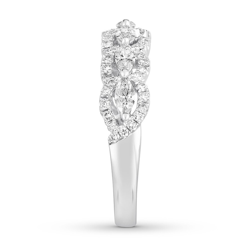 Diamond Ring 3/4 ct tw Marquise/Round 14K White Gold KxD9oDdq Diamond Ring 3/4 ct tw Marquise/Round 14K White Gold KxD9oDdq