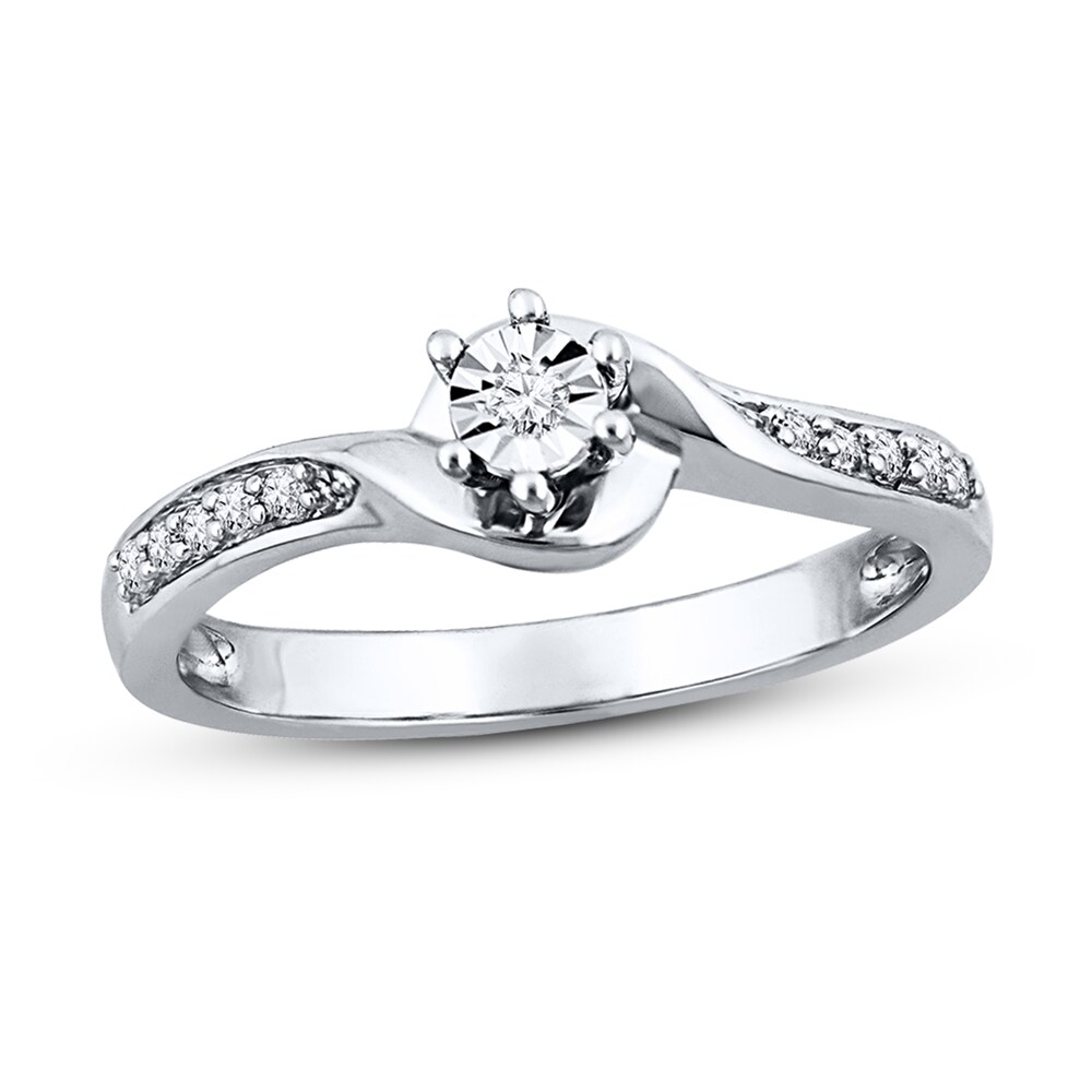 Diamond Promise Ring 1/15 ct tw Round-cut Sterling Silver KzTFukmr Diamond Promise Ring 1/15 ct tw Round-cut Sterling Silver KzTFukmr