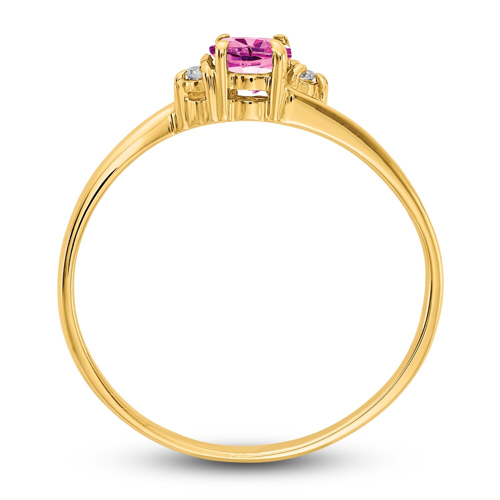 Natural Pink Sapphire Ring Diamond Accents 14K Yellow Gold KzpxoRLw Natural Pink Sapphire Ring Diamond Accents 14K Yellow Gold KzpxoRLw