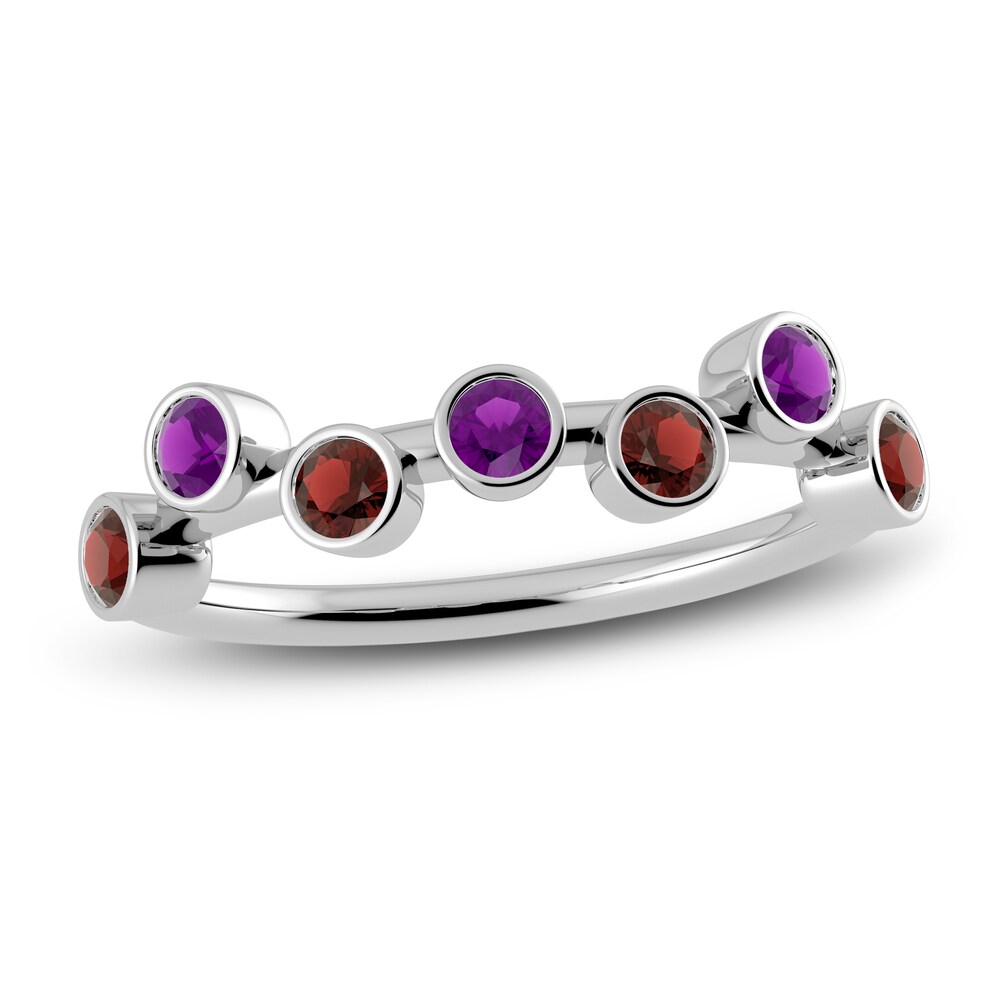 Juliette Maison Natural Garnet & Natural Amethyst Ring 10K White Gold L1aB3vqP Juliette Maison Natural Garnet & Natural Amethyst Ring 10K White Gold L1aB3vqP