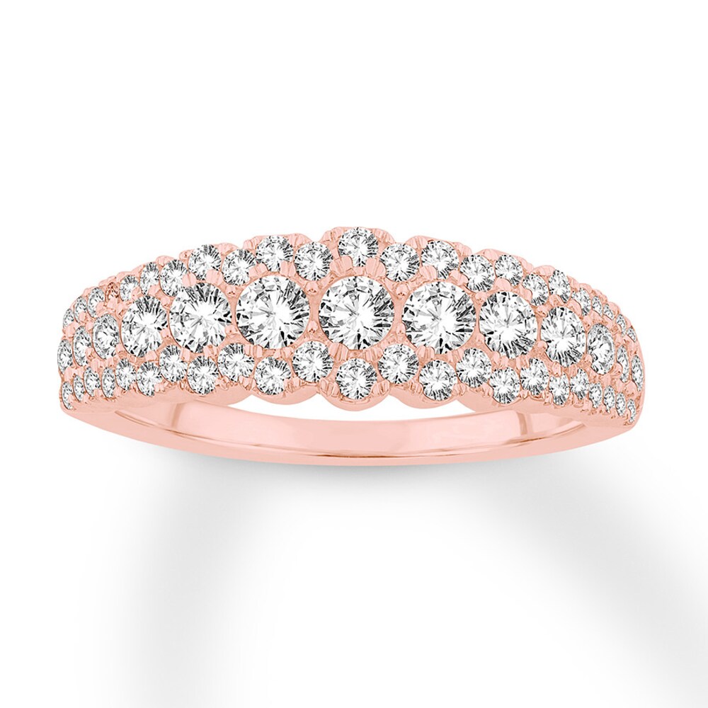 Diamond Anniversary Band 1 ct tw Round-cut 14K Rose Gold L4rxnhw6 Diamond Anniversary Band 1 ct tw Round-cut 14K Rose Gold L4rxnhw6