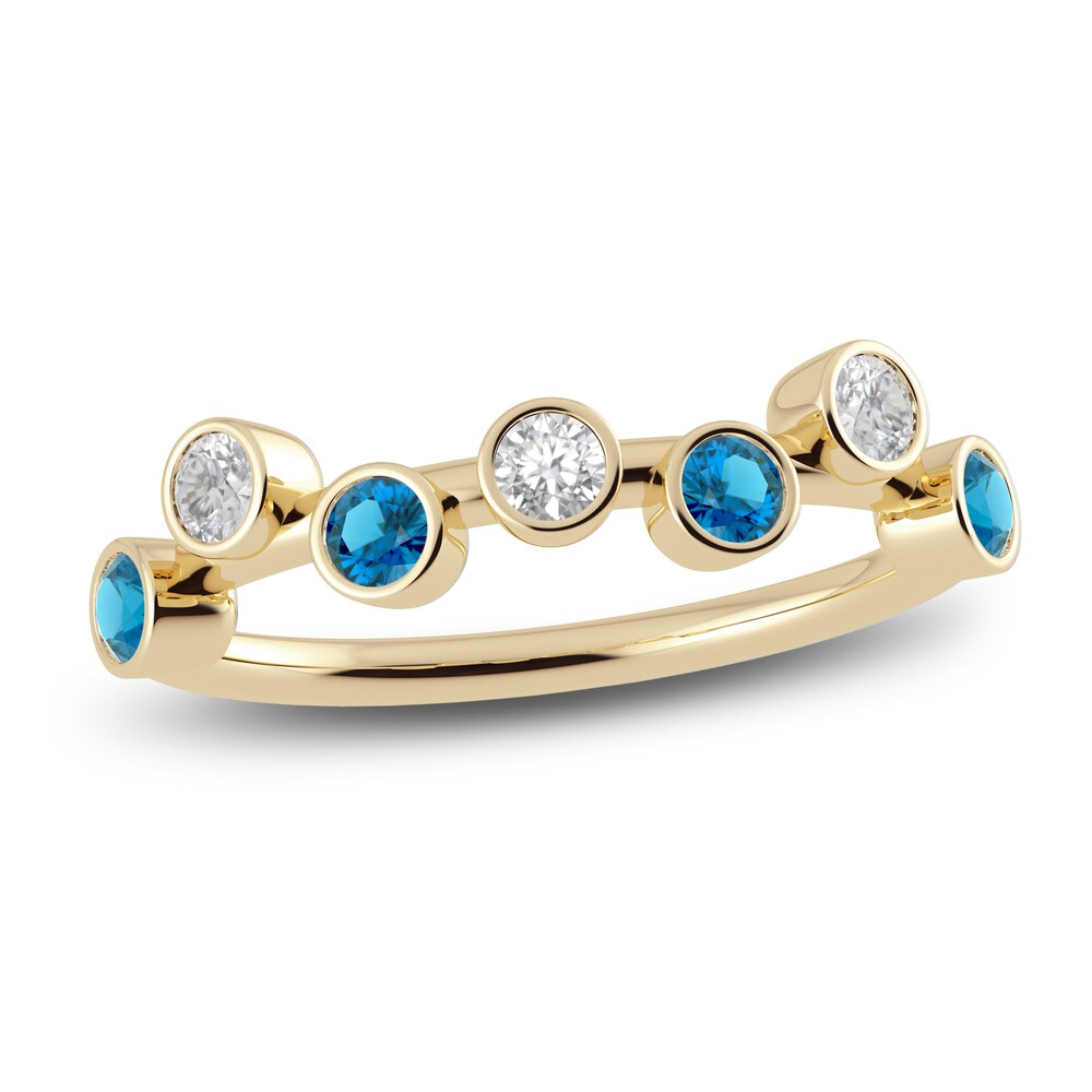 Juliette Maison Natural Citrine & Natural Blue Zircon Ring 10K Yellow Gold L6TsS4K5 Juliette Maison Natural Citrine & Natural Blue Zircon Ring 10K Yellow Gold L6TsS4K5