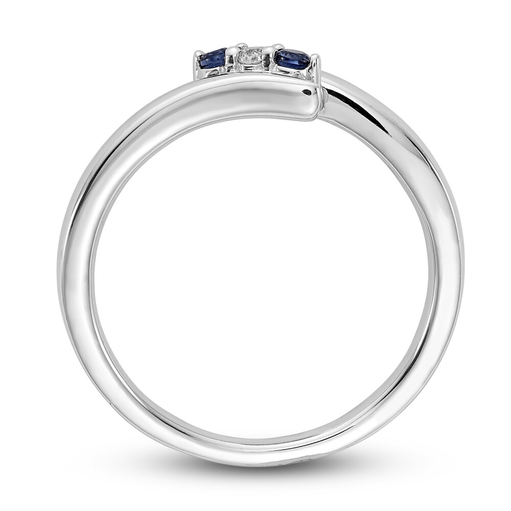 Natural Blue Sapphire Ring Diamond Accent 14K White Gold L7luBHZu Natural Blue Sapphire Ring Diamond Accent 14K White Gold L7luBHZu