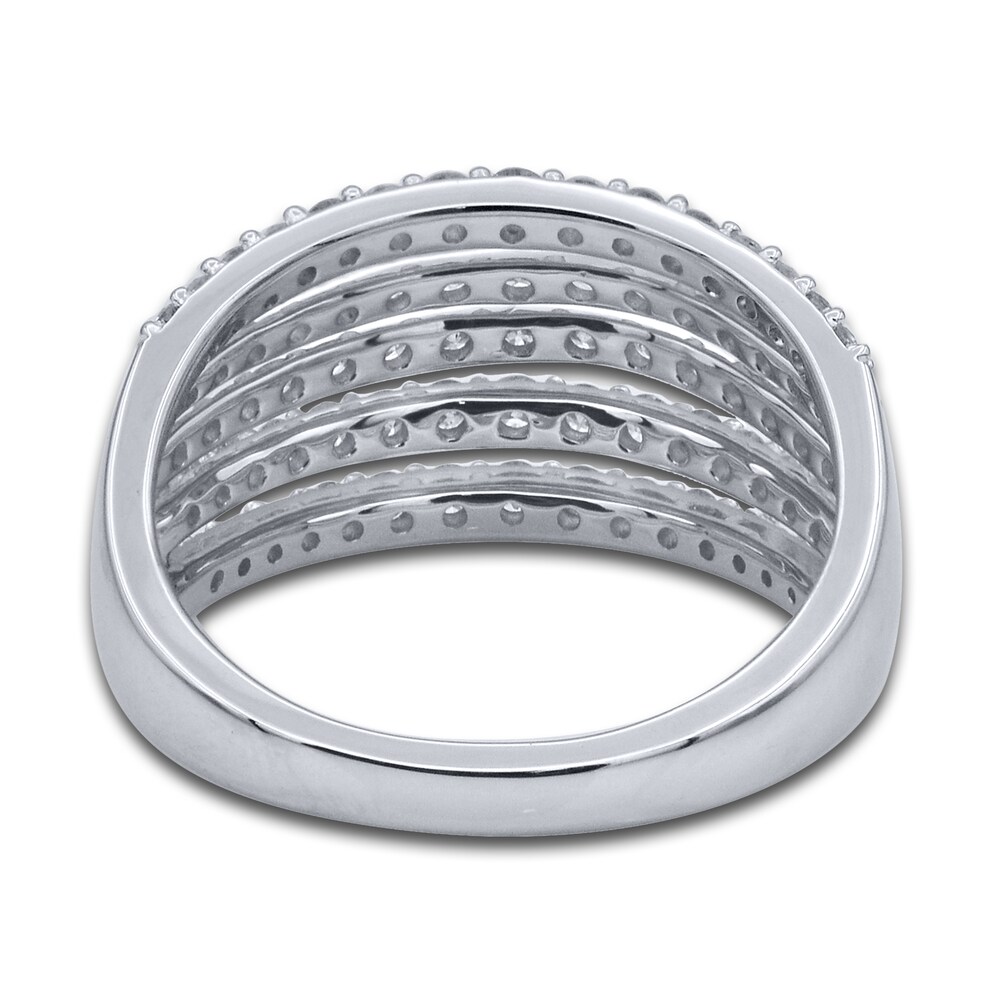 Diamond 5-Row Anniversary Band 1 ct tw Round 14K White Gold L9RB5lQa