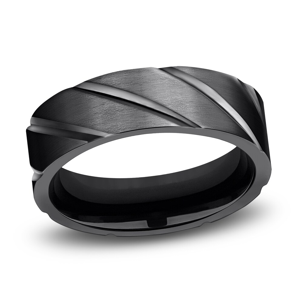 Swirl Wedding Band Black Titanium 7.0mm L9vO6rqV Swirl Wedding Band Black Titanium 7.0mm L9vO6rqV