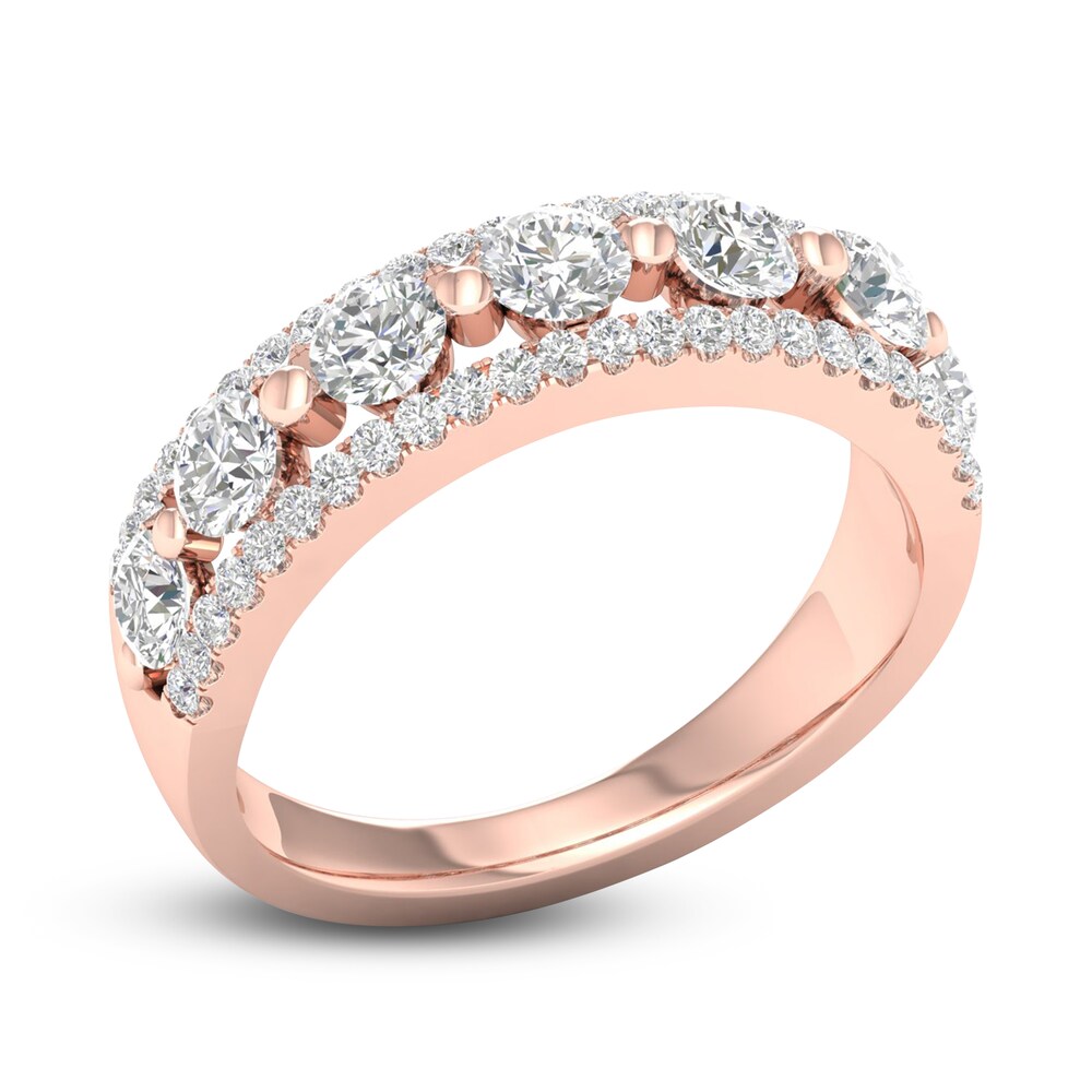 Diamond Anniversary Band 7/8 ct tw Round 14K Rose Gold LDWPYfbk