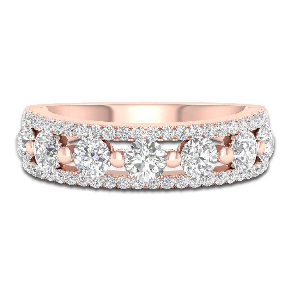 Diamond Anniversary Band 7/8 ct tw Round 14K Rose Gold LDWPYfbk