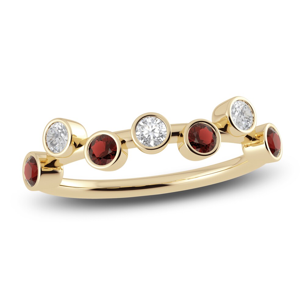 Juliette Maison Natural White Sapphire & Natural Garnet Ring 10K Yellow Gold LLbCyxQw Juliette Maison Natural White Sapphire & Natural Garnet Ring 10K Yellow Gold LLbCyxQw