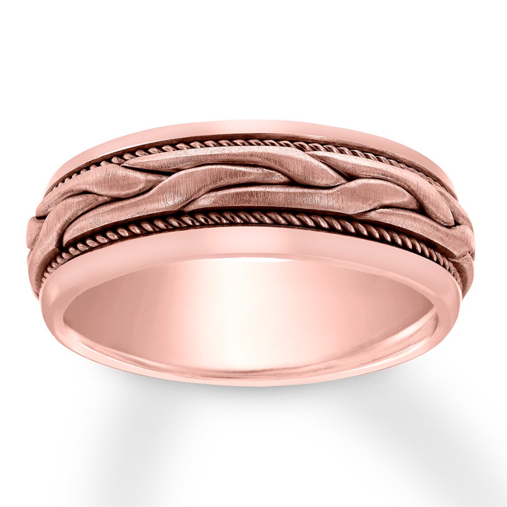 Men's Wedding Band 14K Rose Gold 8mm LNWXfEzR Men's Wedding Band 14K Rose Gold 8mm LNWXfEzR