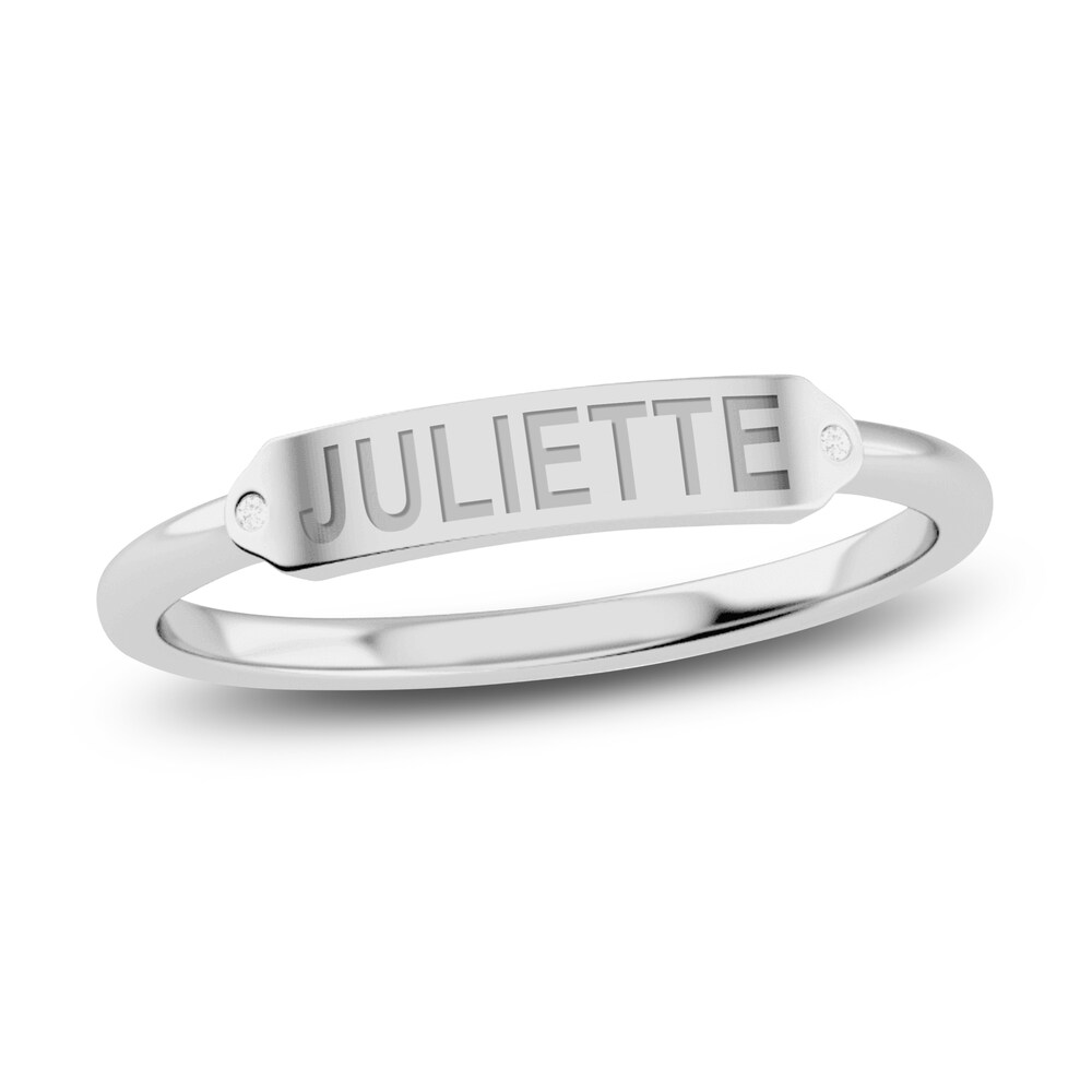 Juliette Maison Diamond Engravable Ring 1/20 ct tw Round 10K White Gold LOLtwKkF Juliette Maison Diamond Engravable Ring 1/20 ct tw Round 10K White Gold LOLtwKkF