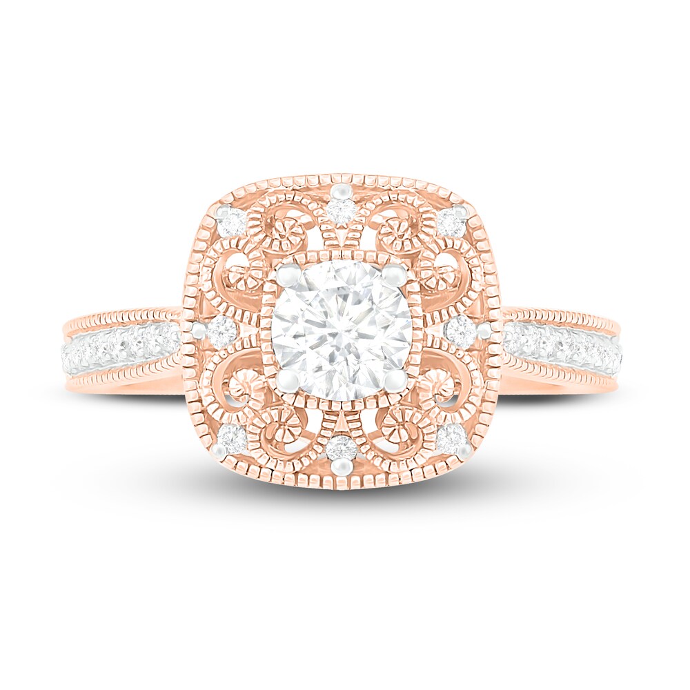 Diamond Ring 1/2 ct tw Round 14K Rose Gold LOZuqtLc Diamond Ring 1/2 ct tw Round 14K Rose Gold LOZuqtLc