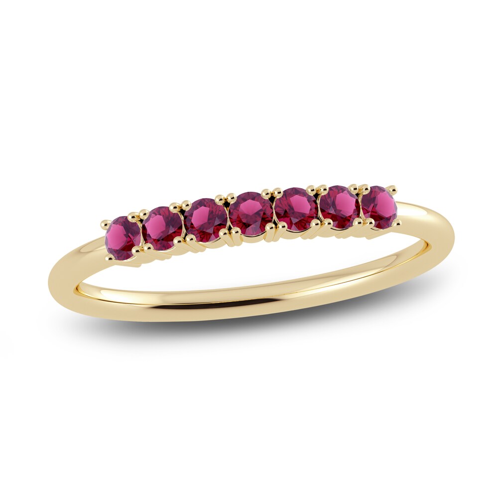 Juliette Maison Natural Rhodalite Garnet Half Eternity Ring 10K Yellow Gold LRHVjOse Juliette Maison Natural Rhodalite Garnet Half Eternity Ring 10K Yellow Gold LRHVjOse