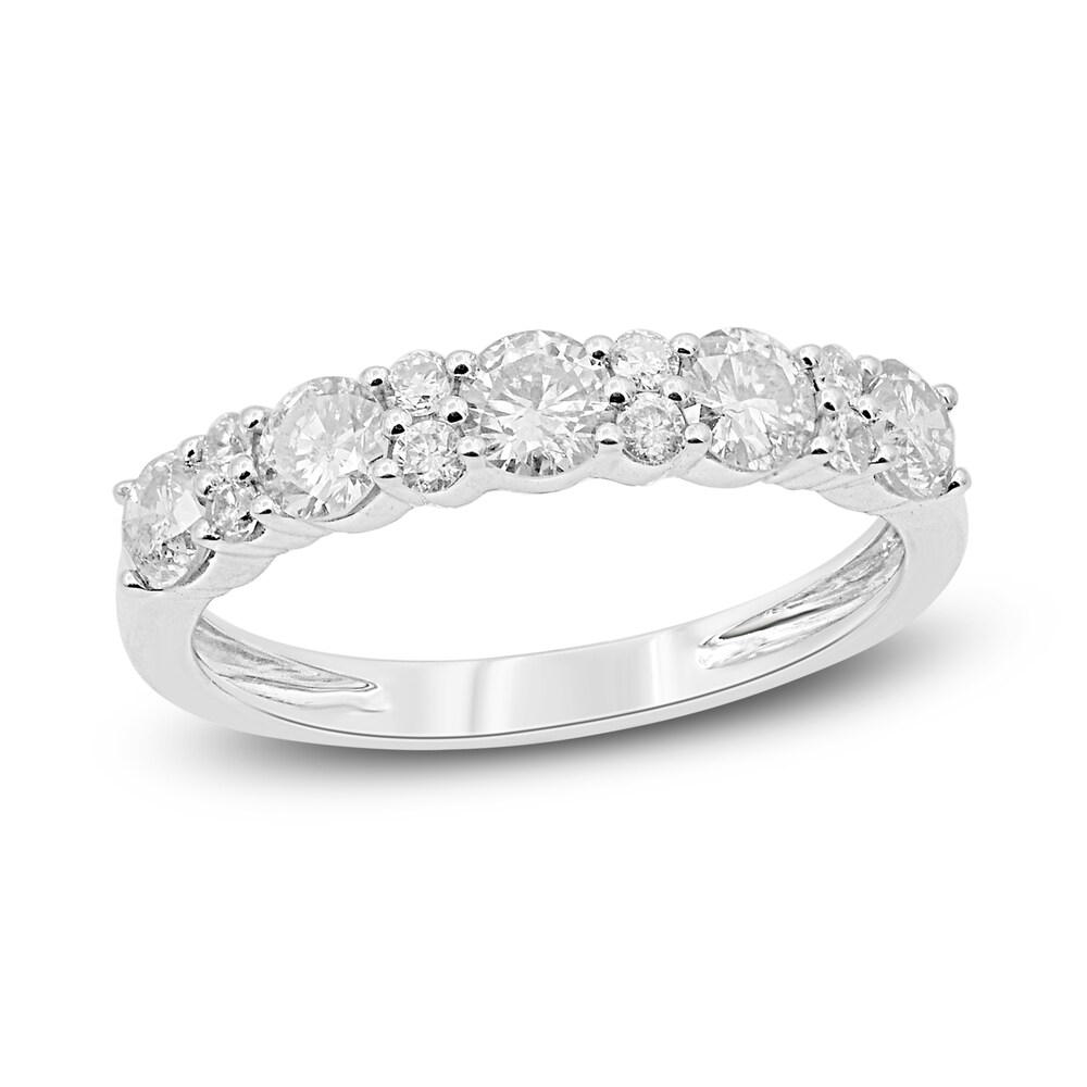 Diamond Anniversary Ring 1 ct tw Round 14K White Gold LXvLCHDE Diamond Anniversary Ring 1 ct tw Round 14K White Gold LXvLCHDE