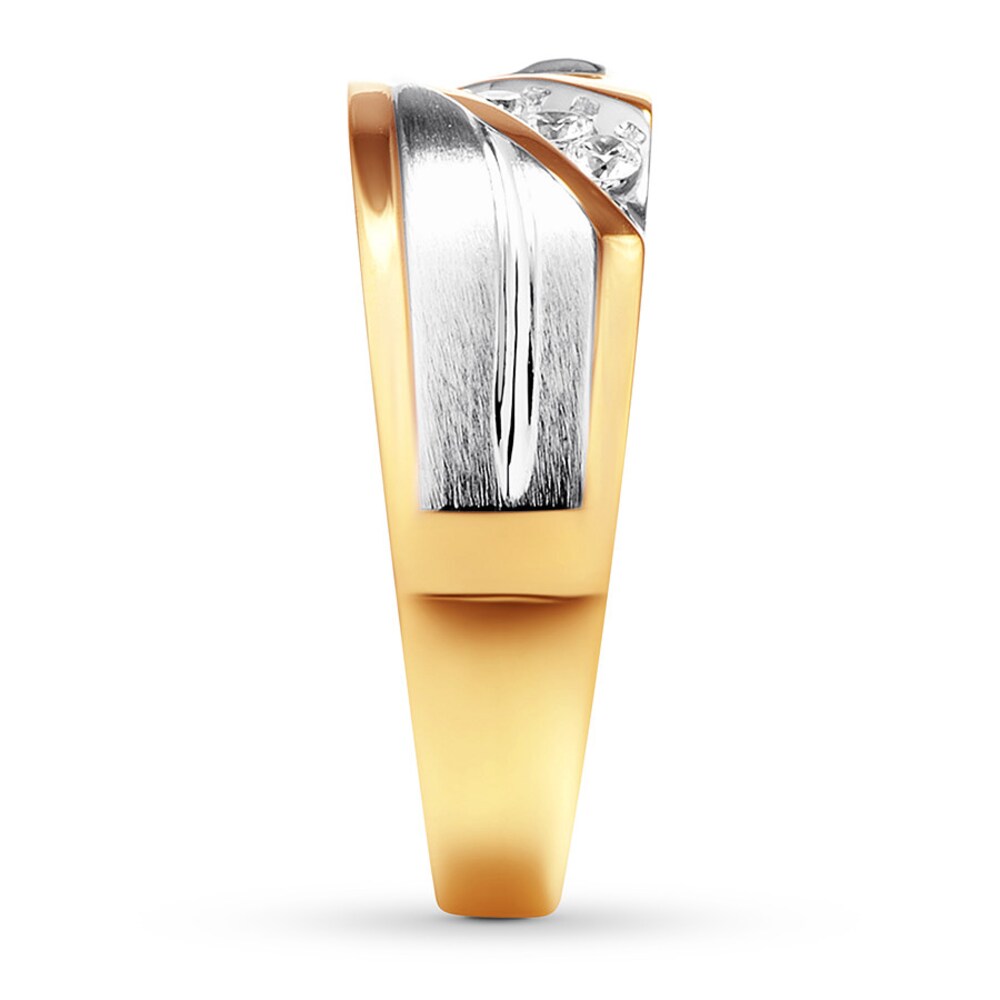 Men\'s Diamond Band 1/4 ct tw Round-cut 10K Two-Tone Gold LtZfasdK Men\'s Diamond Band 1/4 ct tw Round-cut 10K Two-Tone Gold LtZfasdK