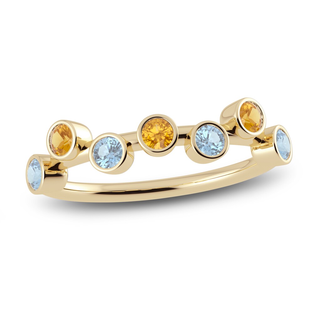 Juliette Maison Natural Citrine & Natural Aquamarine Ring 10K Yellow Gold Lxlc0t78 Juliette Maison Natural Citrine & Natural Aquamarine Ring 10K Yellow Gold Lxlc0t78