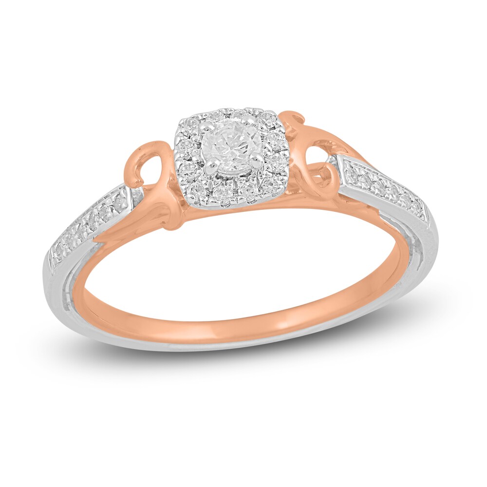 Diamond Ring 1/4 ct tw Round 14K Two-Tone Gold LyGoKLCS Diamond Ring 1/4 ct tw Round 14K Two-Tone Gold LyGoKLCS
