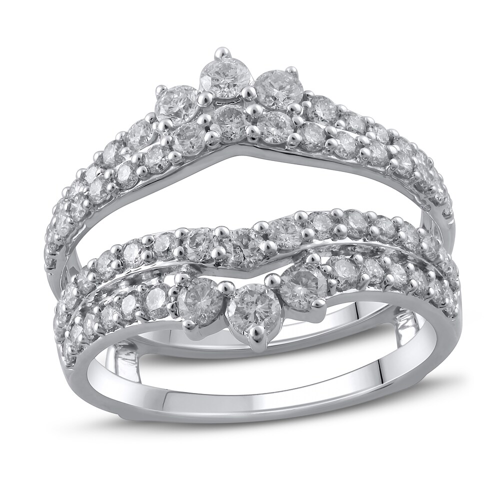 Diamond Enhancer Ring 1-1/3 ct tw Round 14K White Gold M4CzI4iB Diamond Enhancer Ring 1-1/3 ct tw Round 14K White Gold M4CzI4iB