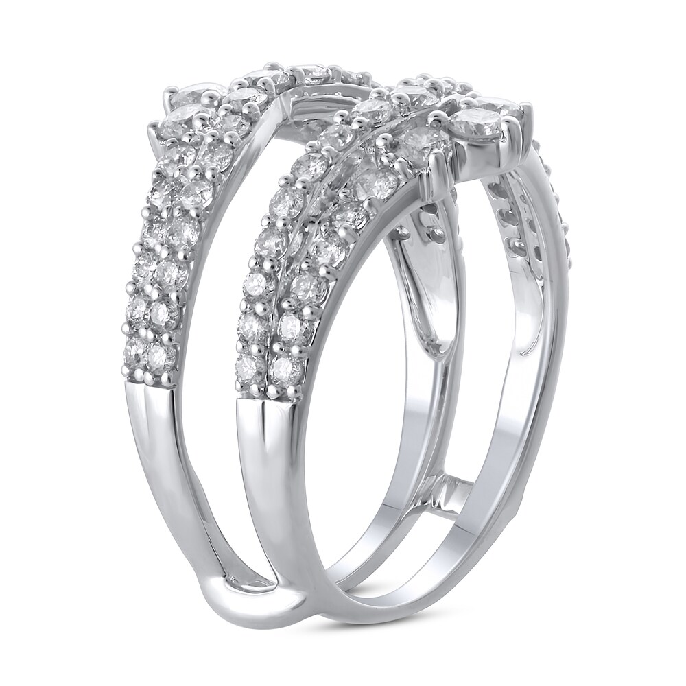 Diamond Enhancer Ring 1-1/3 ct tw Round 14K White Gold M4CzI4iB Diamond Enhancer Ring 1-1/3 ct tw Round 14K White Gold M4CzI4iB