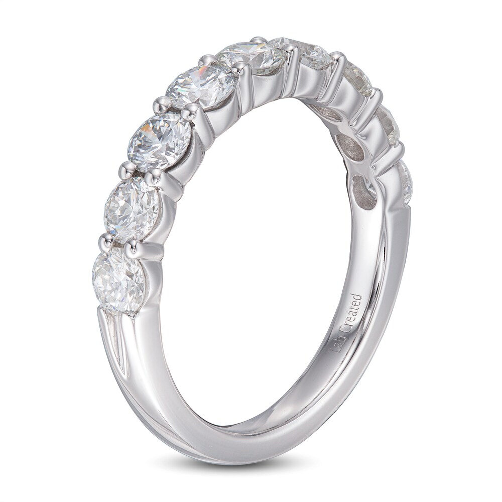 Lab-Created Diamond Wedding Band 1-1/2 ct tw Round 14K White Gold M7lPq1Kh Lab-Created Diamond Wedding Band 1-1/2 ct tw Round 14K White Gold M7lPq1Kh