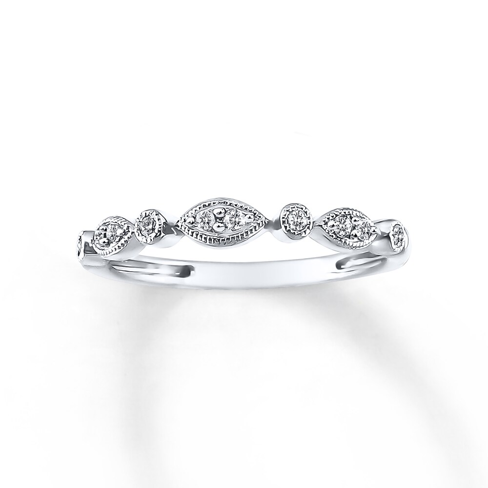 Diamond Anniversary Band 1/10 ct tw Round-cut 10K White Gold MAOzLOJk Diamond Anniversary Band 1/10 ct tw Round-cut 10K White Gold MAOzLOJk