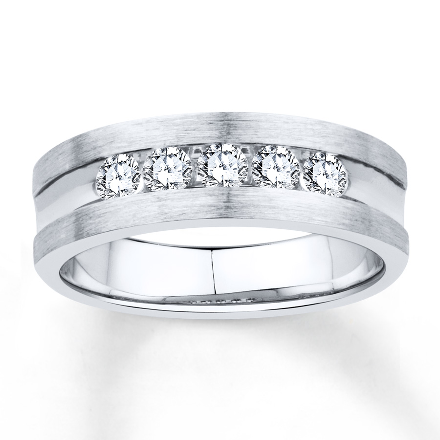 Men's Diamond Band 1/2 ct tw Round-cut 10K White Gold MBTlLM6P Men's Diamond Band 1/2 ct tw Round-cut 10K White Gold MBTlLM6P