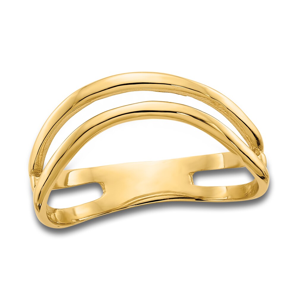 High-Polish Double Wave Ring 14K Yellow Gold MEHYNJNq High-Polish Double Wave Ring 14K Yellow Gold MEHYNJNq