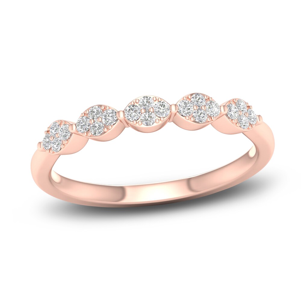 Diamond Wedding Band 1/6 ct tw Round 14K Rose Gold MLt5WYC5