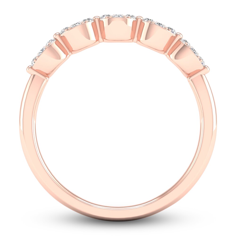 Diamond Wedding Band 1/6 ct tw Round 14K Rose Gold MLt5WYC5 Diamond Wedding Band 1/6 ct tw Round 14K Rose Gold MLt5WYC5