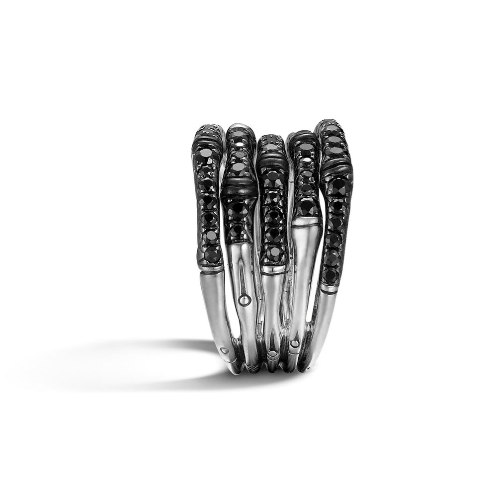 John Hardy Women\'s Bamboo Ring Black Sapphire Sterling Silver MO4s04O1 John Hardy Women\'s Bamboo Ring Black Sapphire Sterling Silver MO4s04O1