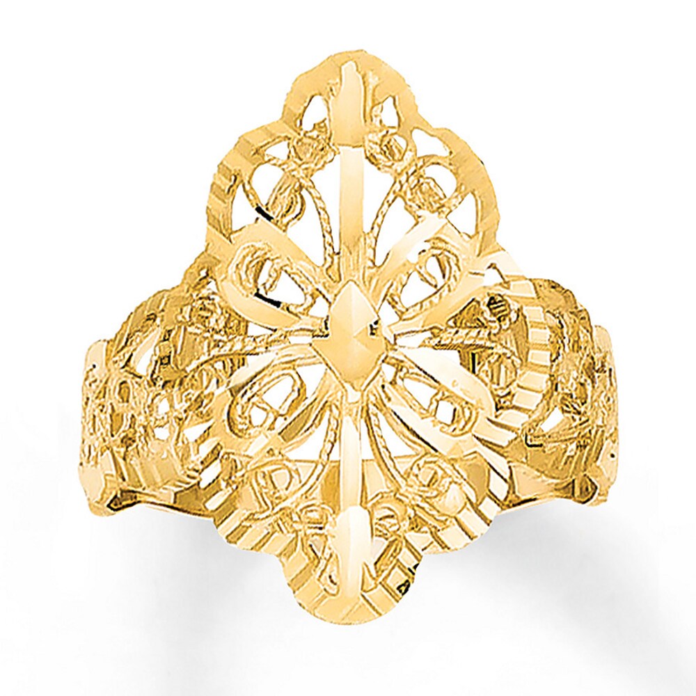 Butterfly Filigree Ring 14K Yellow Gold MReSEKCw Butterfly Filigree Ring 14K Yellow Gold MReSEKCw