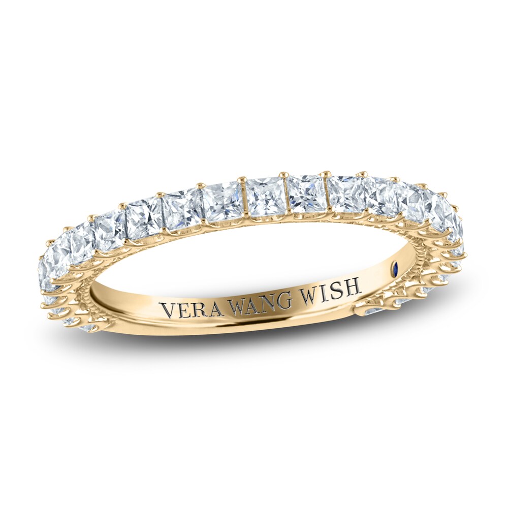 Vera Wang WISH Diamond Wedding Band 1 ct tw Princess 18K Yellow Gold MU1bJIpv Vera Wang WISH Diamond Wedding Band 1 ct tw Princess 18K Yellow Gold MU1bJIpv