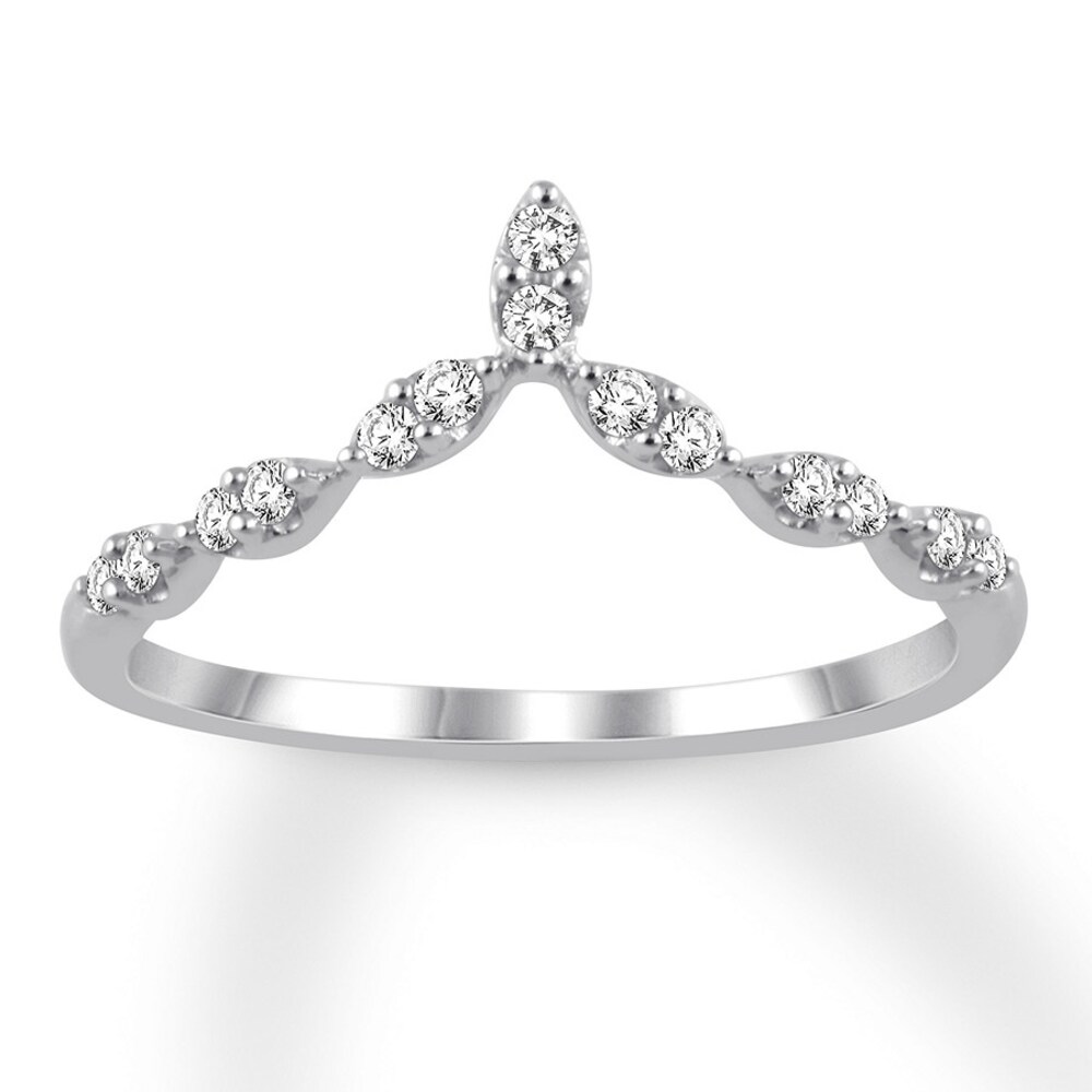 Diamond Ring 1/6 ct tw Round 14K White Gold MYuEMOoi Diamond Ring 1/6 ct tw Round 14K White Gold MYuEMOoi