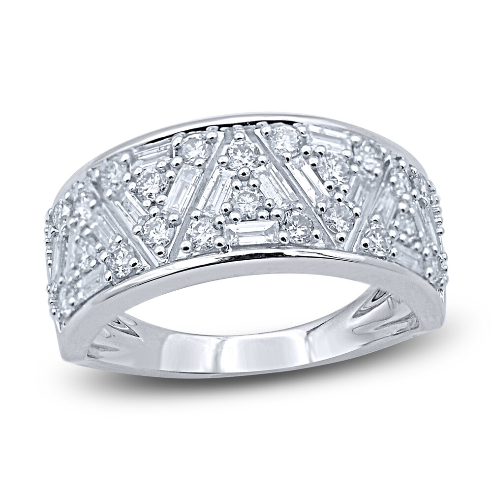 Diamond Anniversary Band 1 ct tw Round/Baguette 14K White Gold Mach2Drk Diamond Anniversary Band 1 ct tw Round/Baguette 14K White Gold Mach2Drk