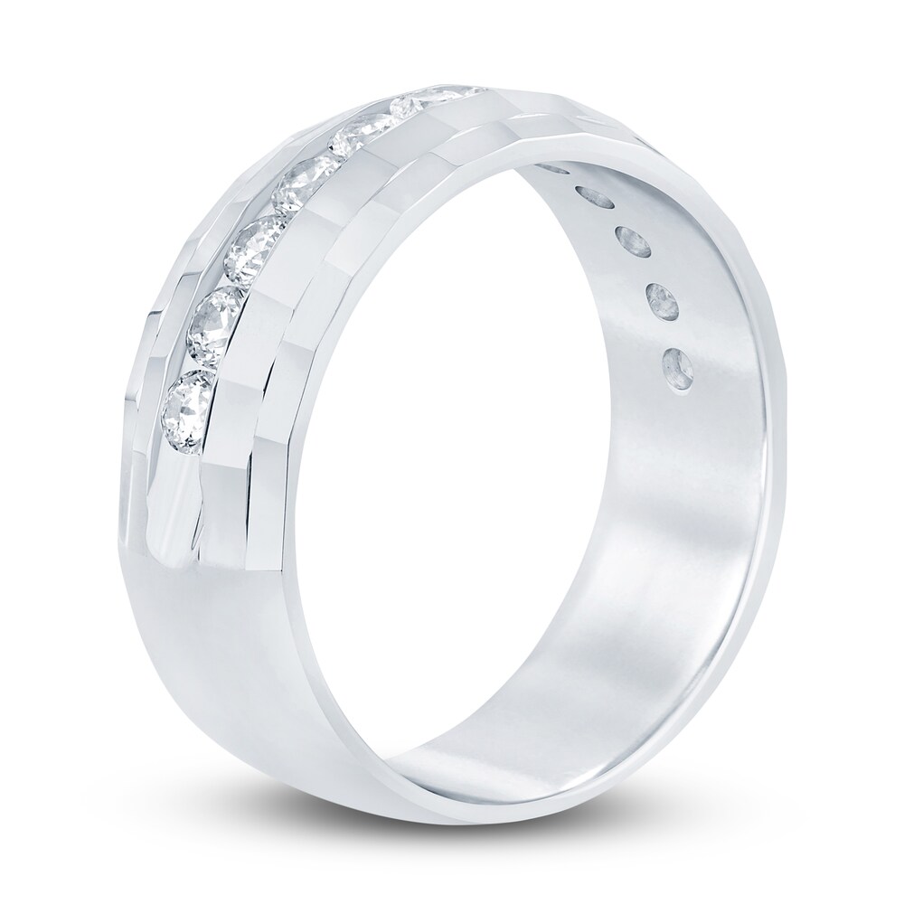 Men\'s Diamond Wedding Band 1 ct tw Round 14K White Gold MbHfz3Nn Men\'s Diamond Wedding Band 1 ct tw Round 14K White Gold MbHfz3Nn